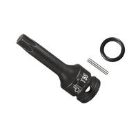 CoCud Embout de Douille Torx à Impact, Douille T55 1/2" Drive 3" Longueur, Douille en Acier Cr-Mo avec Joint Torique et Goupille - (Applications : pour Boulon à Tête Hexagonale)
