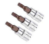 CoCud Embouts de Tournevis Torx, Embout Métrique T20 1/4" Drive 1,5" Long, Douille en Acier Allié S2 Traité Thermiquement Cr-V - (Applications : pour les Fixations), 3 Pièces