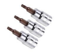 CoCud Embouts de Tournevis Torx, Embout Métrique T20 3/8" Drive 1,5" de Long, Douille en Acier Allié S2 Traité Thermiquement Cr-V - (Applications : pour les Fixations), 3 Pièces