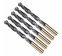 CoCud Foret Hélicoïdal, Mèche Polyvalente à Creuser 11mm, Forets Jobber 4341 HSS Or et Noir Tige Droite 118° pour Métal Tendre Acier Inoxydable Plastique Bois, 5 Pièces