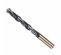 CoCud Foret Hélicoïdal, Mèche Polyvalente à Creuser 12.5mm, Forets Jobber 4341 HSS Or et Noir Tige Droite 118° pour Métal Tendre Acier Inoxydable Plastique Bois