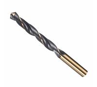 CoCud Foret Hélicoïdal, Mèche Polyvalente à Creuser 13mm, Forets Jobber 4341 HSS Or et Noir Tige Droite 118° pour Métal Tendre Acier Inoxydable Plastique Bois