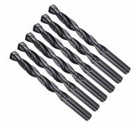 CoCud Foret Hélicoïdal, Mèche Polyvalente Universelle à Creuser 12.5mm, Forets Jobber 4241 HSS Nitruration Noir Tige Droite 118° pour Métal Tendre Acier Inoxydable Plastique Bois, 6 PCS