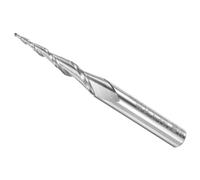 CoCud Fraise à Bout Sphérique Conique, Rayon de 0,5 mm, Queue de 6 mm, Angle de 10 Degrés, Carbure Micro-Grain 2 Flûtes, Fraiseuse CNC - (Applications : Acier Inoxydable, Aluminium)