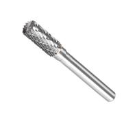 CoCud Fraise MéTal Bois 1/4 Tige 8mm Dia Double Cut Cylinder Shape Rotary
