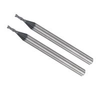 CoCud Fraises à Bout Carré, Tige de Coupe de 1,5 mm x 4 mm, Tige de 4 mm, Fraises à 2 Cannelures en Carbure P05 avec Revêtement AlTiN, 2 Pièces