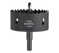 CoCud Kit De Scie A Trou, Diametre De Coupe 2-61/64", Bi-Metal M42 Acier Rapide - pour Metal Sheet, Wood, Plastic Plate et PVC Board. Noir