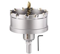 CoCud Kit De Scie Cloche, Diamètre De Coupe 72mm/2-13/16", Alliage Cémenté Au Carbure De Tungstène - Pour Métaux Durs, Tôles En Acier Inoxydable, Tubes Carrés, Fer. Argent