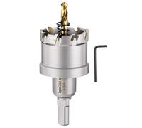 CoCud Kit De Trépan, 1-39/64"(41mm) Diamètre De Coupe, Alliage Cémenté Au Carbure De Tungstène - Pour Métaux Durs, Tôles En Acier Inoxydable, Fibre De Verre. Argent