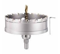 CoCud Kit De Trépan, Diamètre De Coupe 3-21/32"(93mm), Alliage Cémenté Au Carbure De Tungstène - Pour Métaux Durs, Feuilles D'Acier Inoxydable, Fibre De Verre. Argent