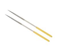 CoCud Lime à Aiguille Revêtue de Diamant, | Queue de 3 mm, Longueur de 140 mm|, Outil d'Affûtage de Lime Ronde Revêtue de Diamant - (pour Métal, Verre, Pierre), 2 Pièces