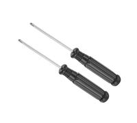 CoCud Lot de 2 Pièces. Mini Tournevis Phillips Taille 2,0 mm Longueur 92 mm | Petit Tournevis Cruciforme avec Poignée Noire Antidérapante, Acier au Carbone, pour Lunettes Montre