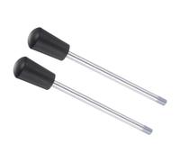 CoCud Lot de 2 poignées de serrage tournantes - Filetage mâle M10 - Longueur : 185 mm - Long bras chromé - Noir - (Applications : pour machines de tour), 2 pièces