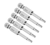 CoCud Magnétique Carré Embouts, S1 Tête 1/4" Hex Tige 2" Longueur, S2 Acier 5 pointe Inviolable Inviolable Tournevis Embouts - (Applications: pour Électrique Tournevis), 5- Pièces
