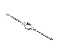 CoCud Matrice Stock Clé, Fit M18-M22 / 34mm-45mm (OD) Rond Dies, Nickel Plaqué Réglable Matrice Poignée Support - (Applications: pour Machine Filetage Réparation), 1 pièce