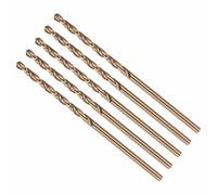 CoCud Mèche à Creuser, Foret Hélicoïdal #45 (2.08mm), Forets Jobber 4341 HSS Or Tige Droite 118° pour Métal Tendre Acier Inoxydable Plastique Bois, 5 Pièces