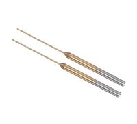 CoCud Mini Foret, Diamètre de Foret de 0,6 mm, Diamètre de Queue de 2,35 mm, Foret de Gravure Micro Revêtu de Titane - (Pour le Plastique et le Travail Du Bois), 2 Pièces