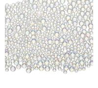 CoCud Perles De Verre Irisées Miniatures À Bulles, 0.4-3mm 20g Sans Trou Micro Mini Rondes Gouttes D'Eau Transparentes - Applications: Pour Remplissage Résine, Art Des Ongles, Baignoire