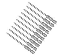 CoCud Phillips Croix Tournevis Embouts, Ph0 75mm Long 1/4" Hex Tige, S2 Magnétique Phillips Perceuse Mèche - (Applications: pour Puissance Impacte Pilote), 10-Pièces