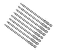 CoCud Phillips Croix Tournevis Embouts, PH2 100mm Long 1/4" Hex Tige, S2 Magnétique Phillips Perceuse Mèche - (Applications: pour Puissance Impacte Pilote), 8-Pièces