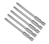 CoCud Phillips Croix Tournevis Embouts, PH2 75mm Long 1/4" Hex Tige, S2 Magnétique Phillips Perceuse Mèche - (Applications: pour Puissance Impacte Pilote), 5-Pièces