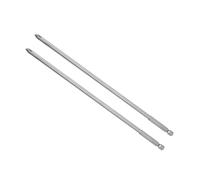 CoCud Phillips Croix Tournevis Mèches, PH2 250mm Long 1/4" Hex Tige, S2 Magnétique Phillips Perceuse Mèche - (Applications: pour Puissance Impact Pilote), 2-Pièces