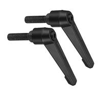CoCud Poignées à Levier de Serrage, Filetage Mâle M10 x 35mm, Boutons de Verrouillage Rotatifs Réglables à Dégagement Rapide Noirs - (Applications : pour Machines à Tourner), 2 Pièces