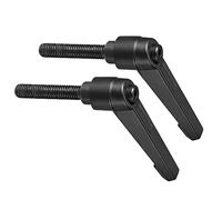 CoCud Poignées à Levier de Serrage, Filetage Mâle M8 x 40 mm, Boutons de Verrouillage Rotatifs à Dégagement Rapide Réglables, Noirs - (Pour Machines à Tourner), 2 Pièces