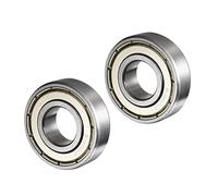 CoCud Profonde Rainure Balle Roulements, 6005Z Modèle 25mm x 47mm x 12mm, Carbone Acier Simple Bouclier Roulements - (pour Moteur Planches Roulettes Rouleur Roues), 2-Pièces