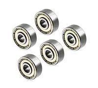 CoCud Profonde Rainure Balle Roulements, 624ZZ Modèle 4mm x 13mm x 5mm, Carbone Acier Double Bouclier Roulements - (pour Moteur Planches Roulettes Rouleur Roues), 5-Pièces