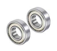 CoCud Profonde Rainure Balle Roulements, R8ZZ Modèle 12.7mm x 28.575mm x 7.938mm, Carbone Acier Double Bouclier Roulements - (pour Moteur Planches Roulettes Roues), 2-Pièces