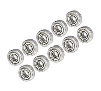 CoCud Rainure Profonde Roulements à Billes, Modèle 604ZZ 4mm x 12mm x 4mm, Carbone Acier Double Bouclier Roulements - (pour Moteur Planches à roulettes Rouleau Roues), 10- Pcs