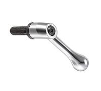 CoCud Serrage Levier Poignées, M10 x 25mm Mâle Filetage, Réglable Rapide Dégagement Verrouillage Rotatif Boulon Boutons Argent Ton - (Applications: pour Tour Machines), 1-Pièce