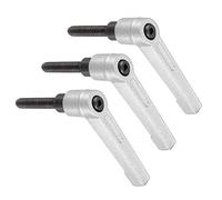 CoCud Serrage Levier Poignées, M6 x 30mm Mâle Filetage, Réglable Rapide Dégagement Verrouillage Rotatif Boulon Boutons Argent Ton - (Applications: pour Tour Machines), 3-Pièces