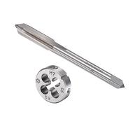 CoCud Taraud et Matrice Ensemble, M7 x 0.5 Filetage,Métrique Haute Vitesse Acier Machine Vis Taraud & Rond Matrice Outil Trousse - (pour Filetage Tapotement Réparation),1-Ensemble