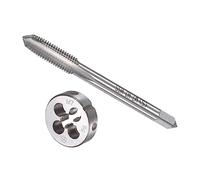 CoCud Taraud et Matrice Ensemble, M7 x 1 Filetage, Métrique Haute-vitesse Acier Machine Vis Taraud & Rond Matrice Outil Trousse - (pour Filetage Tapotement Réparation), 1-Ensemble