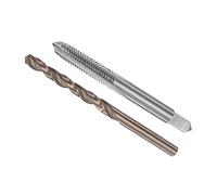 CoCud Taraud et Perceuse Mèche Ensemble, 1/4-24 UNF 2B Taraud Filetage 5,2 mm Perceuse Diamètre, Machine Vis Taraud & Torsion-(pour Filetage Tapotement Réparation), 1-Ensemble