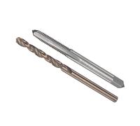 CoCud Taraud et Perceuse Mèche Ensemble, 10-32 UNF 2B Taraud Filetage 4mm Perceuse Diamètre, Machine Vis Taraud & Torsion Outil Trousse - (pour Taraudage Réparation), 1-Ensemble