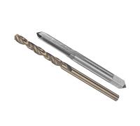 CoCud Tarauder et Perceuse Mèche Ensemble, M4.5 x 0.5 Taraud Filetage 4mm Perceuse Diamètre, Métrique Machine Vis & Torsion Outil-(pour Enfilage Tapotement Réparation), 1-Ensemble