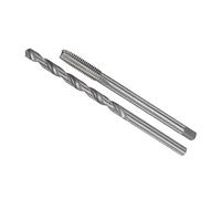 CoCud Tarauder et Perceuse Mèche Ensemble Métrique Extra Longue Machine | 1-Ensemble, M8 x 1.25 Filetage 100mm Longueur Taraud 8mm Perceuse Diamètre, Visser&Torsion-(pour Tapotement)