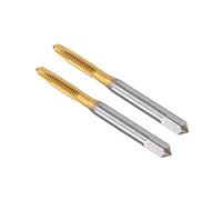 CoCud Tarauds à Vis Cannelés Spirale #8-32 UNC Filetage, Taraud à Filetage Hélicoïdal Titanium Revêtu Haute Vitesse Acier 6542 - (Pour Taraudage Perçage Machine) 2 Pcs