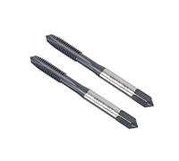 CoCud Tarauds à Vis Cannelés Spirale Métrique M6 x 1.0 Filetage, Taraud à Filetage Hélicoïdal Ticn Revêtement Haute Vitesse Acier JIS (Pour Tapotement Perçage Machine) 2 Pcs