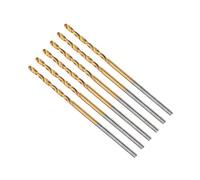 CoCud Torsion Foret Mèches, 1,2 mm Perçage Diamètre, Titane Revêtement Haute Vitesse Acier 6542 Droit Rond Tige - (Applications: pour Inox Acier Alliage Métal), 6-Pièces