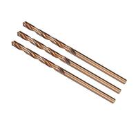 CoCud Torsion Foret Mèches 2,5 mm Foret Mèche Diamètre 56 mm Total Longueur M35 Haute Vitesse Acier Titane Revêtement Torsion Perceuse- Métal Travail Bois Plastique Aluminium 3Pcs