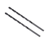 CoCud Torsion Foret Mèches, 4,5 mm Perçage Diamètre, Noir Oxyde Élevé Vitesse Acier Extra Long Droit Tige - (Applications: pour Inox Acier Alliage Métal), 2-Pièces