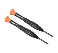 CoCud Tournevis à Fente Minuscule, Taille de 3 mm, Longueur de 109 mm, Tournevis Plat en Acier avec Couvercle Pivotant et Poignée Antidérapante - (Applications : pour Lunettes), 2 Pcs