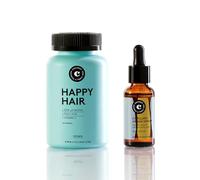 COCUNAT - Happy Hair + Hair Serum - Vitamines capillaires + Huile naturelle réparatrice - Combinaison pour protéger et renforcer les cheveux