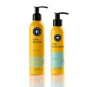 COCUNAT - Méthode Curly - Routine Chevaux Bloucles- Leave-in Conditioner + Booster des Boucles - Hydrate & Définit - Anti Frisottis -Sans Sulfates, Parabènes, Silicones - 250ml+150ml