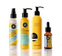 COCUNAT Pack Méthode Curly, Leave-In + Sérum + Spray | Routine complète boucles : hydrate, définit, nourrit et fixe. Sans sulfates, silicones ni toxines.