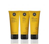 COCUNAT - Pack Mini Curl Booster + Curl Leave-In Moisturizer + Shampooing Rich - Définition des Boucles - Anti-Frisottis - Format Voyage - 75 ml